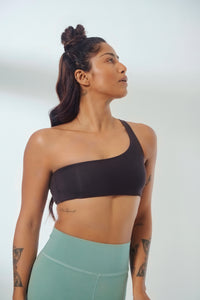 Aero One Shoulder Top Espresso