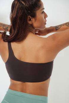 Aero One Shoulder Top Espresso