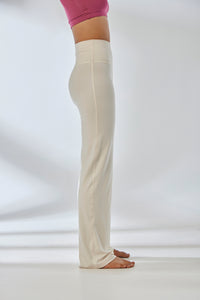 Aero Flared Yoga Pants Vanilla White