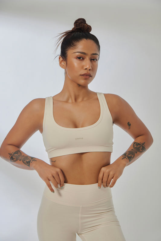 Aero Athletic Bra Vanilla White