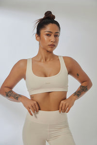 Aero Athletic Bra Vanilla White