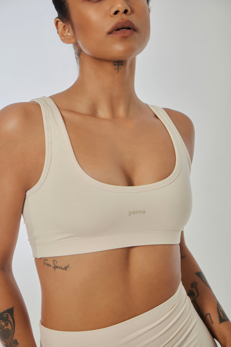 Aero Athletic Bra Vanilla White