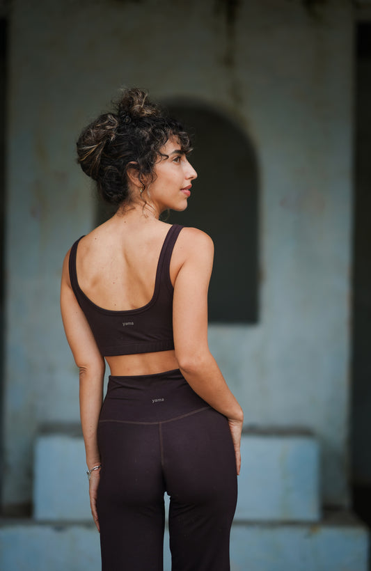 Buy Buttr Tortilla Brown Yoga Sports Bra for Women Online in India