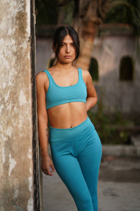 Flo Set Athletic Bra and Legging Fiji Blue