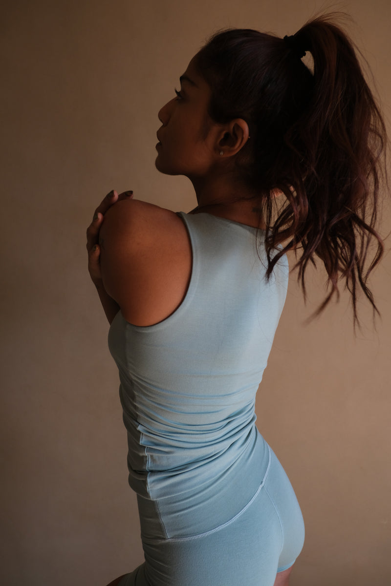 Aero Set Tank Top and Hot Shorts Surf Blue