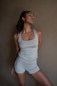 Aero Set Tank Top and Hot Shorts Vanilla White