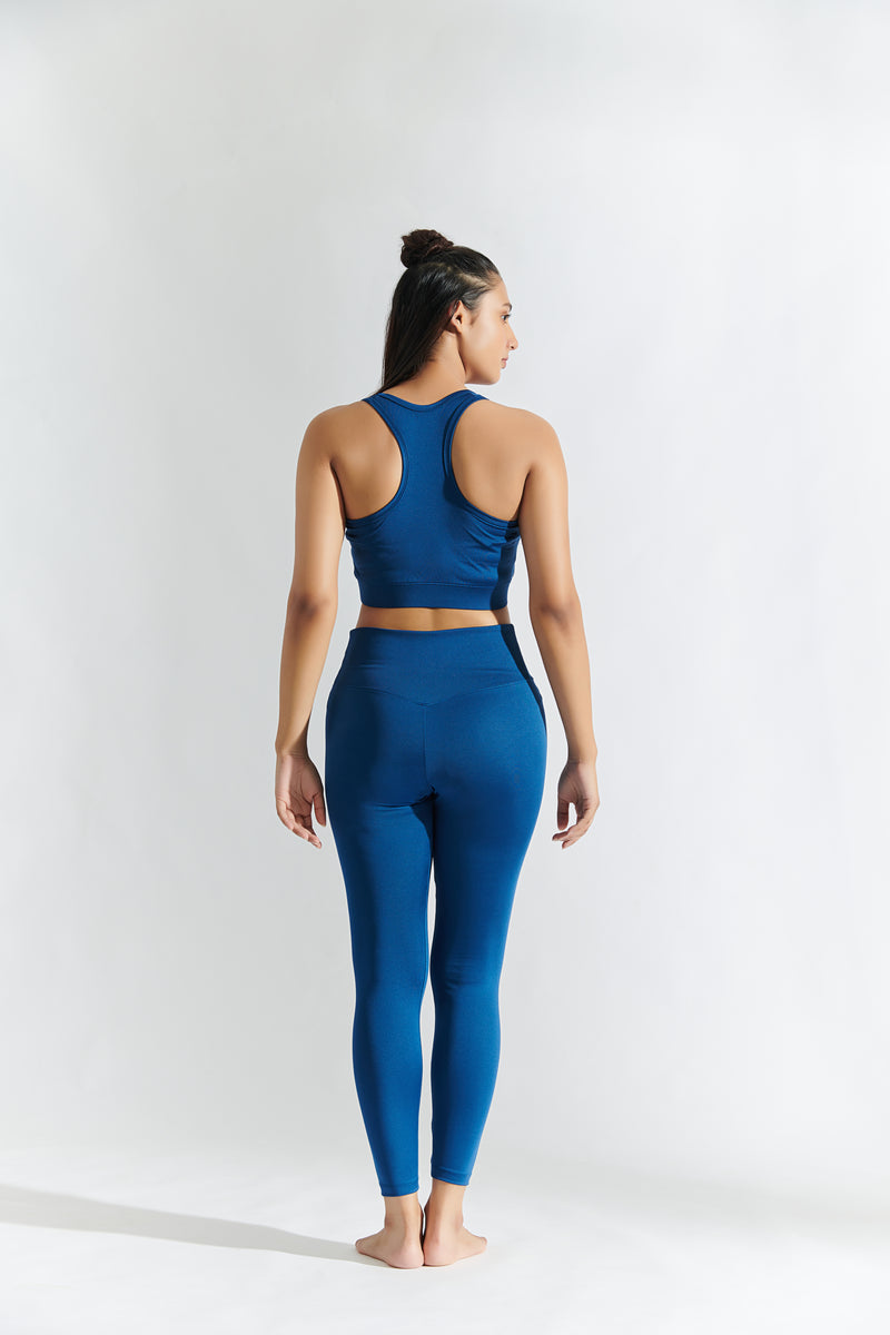 Flo Set Bra Top and Legging Navy Peony