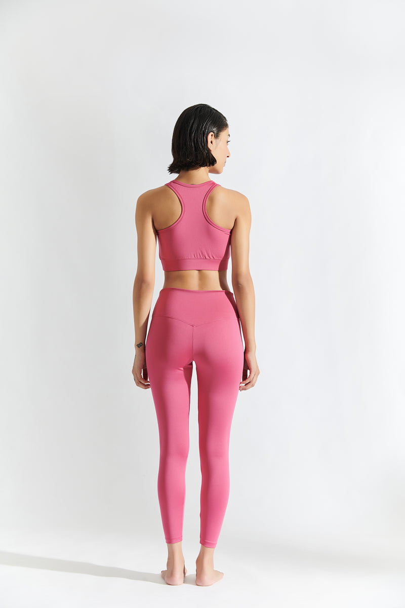 Flo Set Bra Top and Legging Malaga Pink