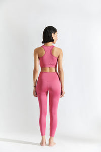 Flo Set Bra Top and Legging Malaga Pink